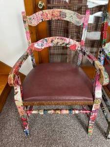 lot 165 image: 2 Home Made Shabby Chic Chairs