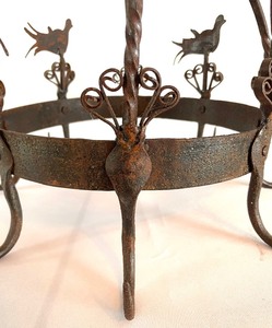 lot 206 image: Vintage Wrought Iron Hanging Rack