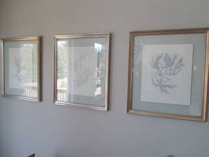 4 framed prints, 27 x 31...