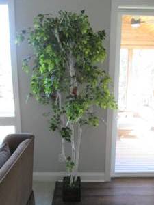 Artificial birch tree approx 7 tal...