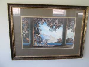 Framed and matted Maxwell Parrish p...