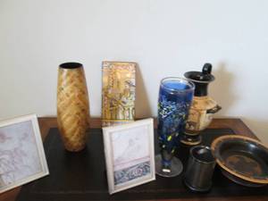 Collection of decorative items from...