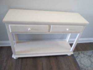 Entry table with drawers, top is 49...