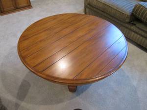 All wood coffee table, top is 41 a...