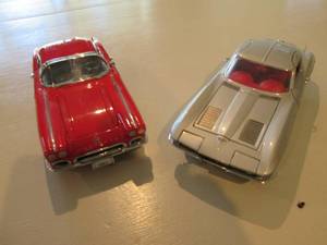Chevy and Corvette model cars...