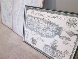 2 Framed maps of the Carribean...
