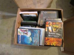 Lot of movies, DVDs and CDs...