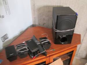 Sony AV system with speakers and re...