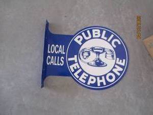 Telephone metal sign...