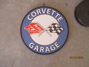 Corvette metal sign...