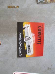 Corvette metal sign...