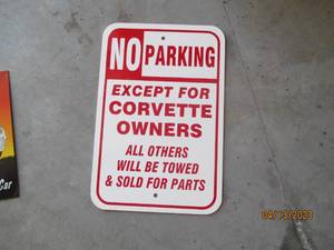 Corvette metal sign...