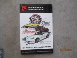 Corvette metal sign...