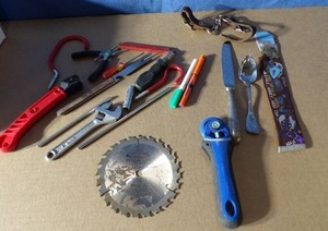 lot 42 image: Performax 5 38 24-Tooth Ripping Circular Saw Blade and Variety Tool Lot