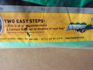 lot 44 image: Bagster Dumpster in a Bag 3300lb Load Capacity - Local Collection Available