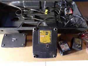 lot 47 image: Miscellaneous Lot - DeWalt DW9116 Pod Battery Charger Digital Multimeter Temperature Reader and Tool Case
