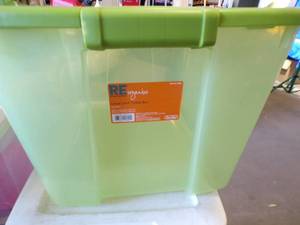 lot 57 image: 4 Storage Totes with Lids (Various Sizes)