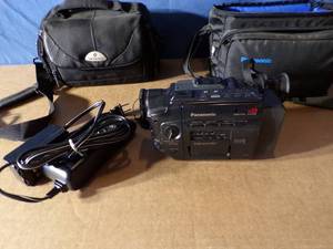 lot 101 image: Vintage Panasonic Video Recorder plus Accessories and 2 Cases