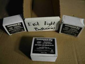 lot 31 image: 3 - Werker Batteries Emergency Exit Sign Batteries (3.6V 800mAh Ni-Cd)