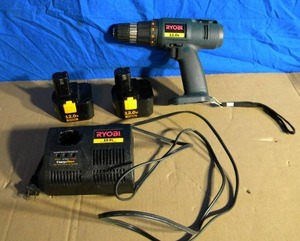 lot 35 image: Ryobi 12V Cordless Drill with 2 Batteries and 1 Charger