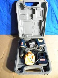 lot 87 image: Ryobi 12 Volt Cordless Drill Driver HP412K 38 Variable Speed (Charger, Battery, and Case)