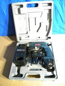 lot 92 image: Ryobi 12V Cordless Drill38 with 2 Batteries Charger and Case