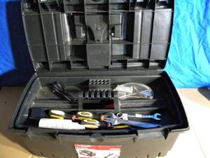 lot 93 image: Husky 22in Tool Box Full of Tools and Supplies