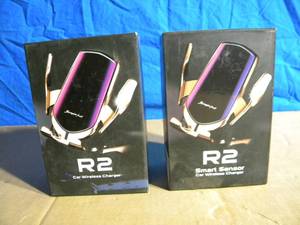 lot 30 image: Lot ofLot of 2 - R2 Car Phone Holder Wireless Charger,Smart Sensor Mount Car Infrared,Qi GPS Air Vent Mount Mobile Phone Bracket Stand