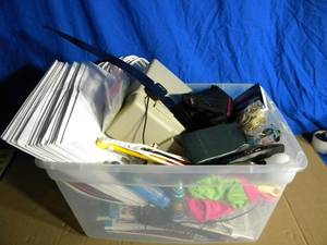 lot 174 image: Tote Full of Miscellaneous Items (As Pictured)