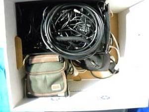 lot 197 image: Box Full of Miscellaneous Items Including Cell phone and Nikon COOLPIX S6100 16 MP Digital Camera