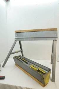 lot 25 image: Foldable Saw Horses
