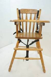 lot 199 image: Wooden High Chair