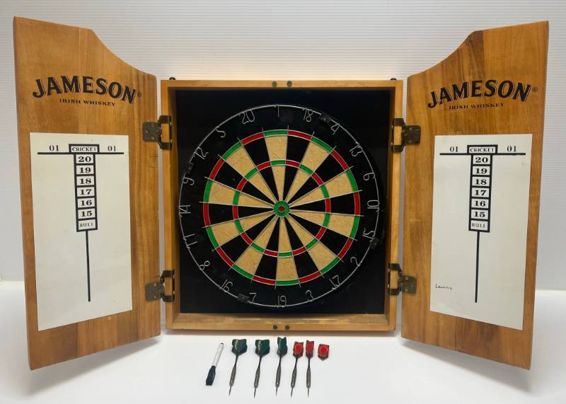 Dart Board Cabinet - Whiskey