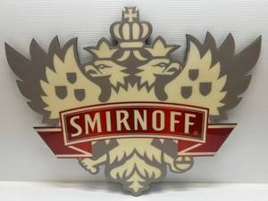 lot 3 image: Smirnoff Wooden High Gloss Sign 28 x 23 12