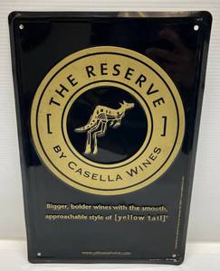 lot 4 image: The Reserve By Casella Wines 12 x 18 Tin Sign