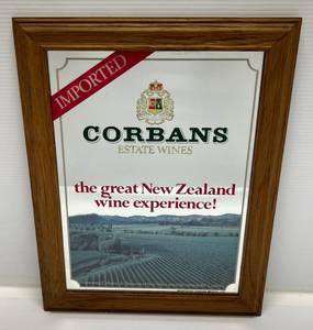 lot 9 image: Corbans Estate Wines Framed Mirror 18 34 x 15