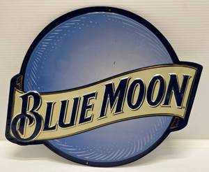 lot 16 image: Blue Moon Brewing Company Tin Sign 14 38 x 16