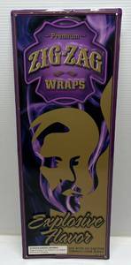 lot 20 image: Premium Zig-Zag Wraps Tin Sign 24 x 9