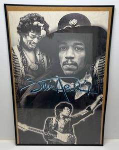 lot 22 image: 22 14 x 34 12 Framed Jimi Hendrix Framed Poster