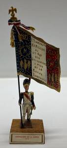 lot 61 image: Hand Painted Miniature Highly Detailed Metal Soldier  Marked Grenadiers De La Garde 1812