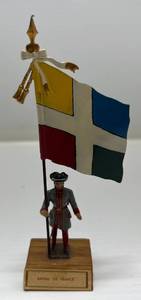 lot 62 image: Hand Painted Miniature Highly Detailed Metal Soldier  Marked Amiral De France