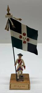 lot 63 image: Hand Painted Miniature Highly Detailed Metal Soldier  Marked 24 EME De La Reine 1749