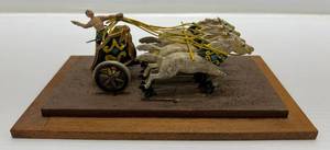 lot 65 image: Vintage Miniature Metal Gladiator With Chariot Diorama And More