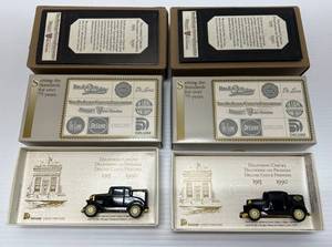 lot 78 image: Vintage DeLuxe Checks Collectible Ertl Essex Coupkle Mail Truck NIB In Original Box 1990