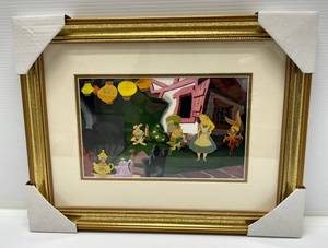 lot 107 image: Disney Framed Behind Glass (Alice In Wonderland 50Th Anniversary Framed Pin Set) Limited Edition With COA