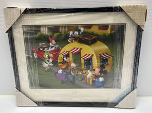 lot 108 image: Disney Framed Behind Glass Lithograph Print With COA Don Ducky Williams On Our Way To Disney Destinations Fun
