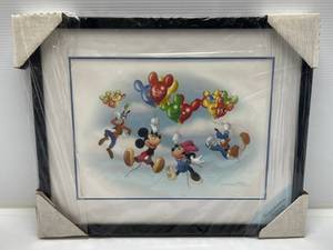 lot 109 image: Disney Framed Behind Glass Lithograph Print With COA Don Ducky Williams What Will We Celebrate You