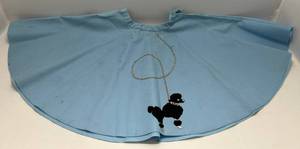 lot 110 image: Vintage Blue Felt Poodle Dress (Very Nice Some Dirt Markd