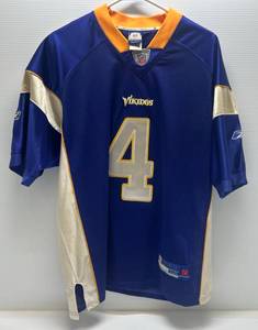 lot 126 image: Brett Farve Vikings Jersey Size 50