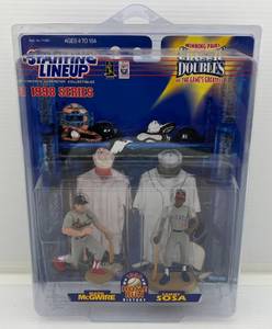 lot 161 image: 1998 Starting Lineup Winnig Pairs Classic Doubles Home Run History Mark Mcgwire Sammy Sosa  In Protective Case